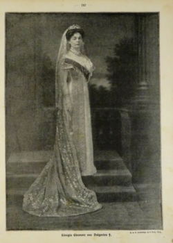1917 - alter Druck - Königin Eleonore von Bulgarien